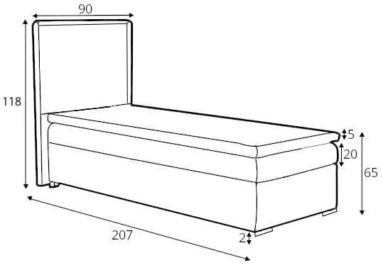 Postel boxspring 90 Miracle
