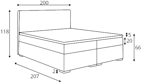 Postel boxspring 200 Max