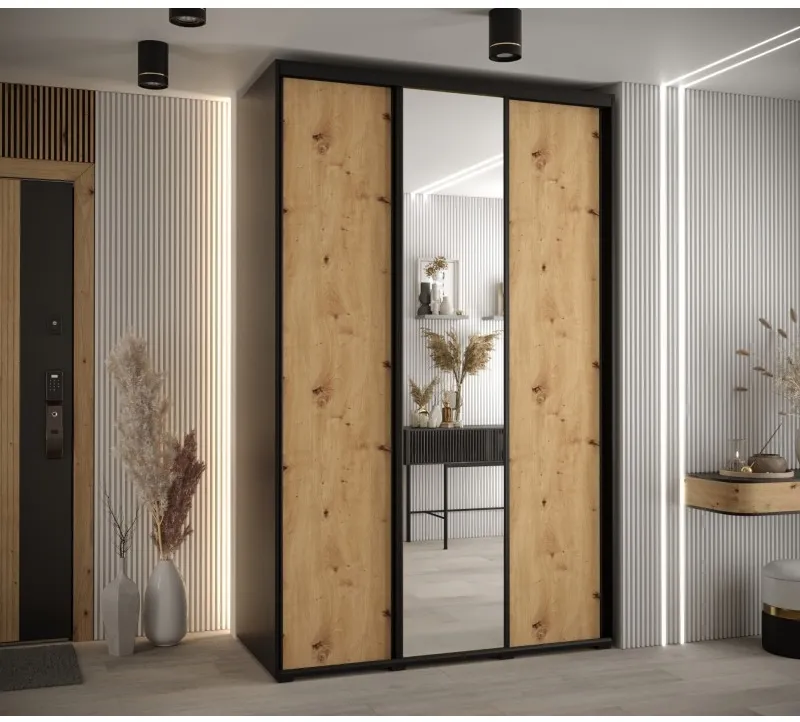 Skriňa s posuvnými dverami so zrkadlom vysoká Davos 3 160 hĺbka 60 cm