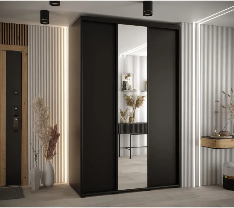 Skriňa s posuvnými dverami so zrkadlom vysoká Davos 3 160 hĺbka 60 cm