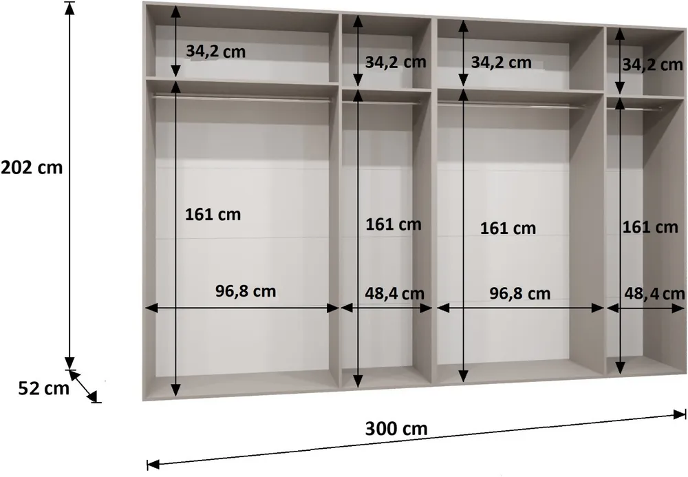 Szafa Bari 1 300 cm