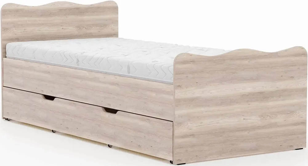Postel 80222 (80x200) s dodatečným výsuvným roštem