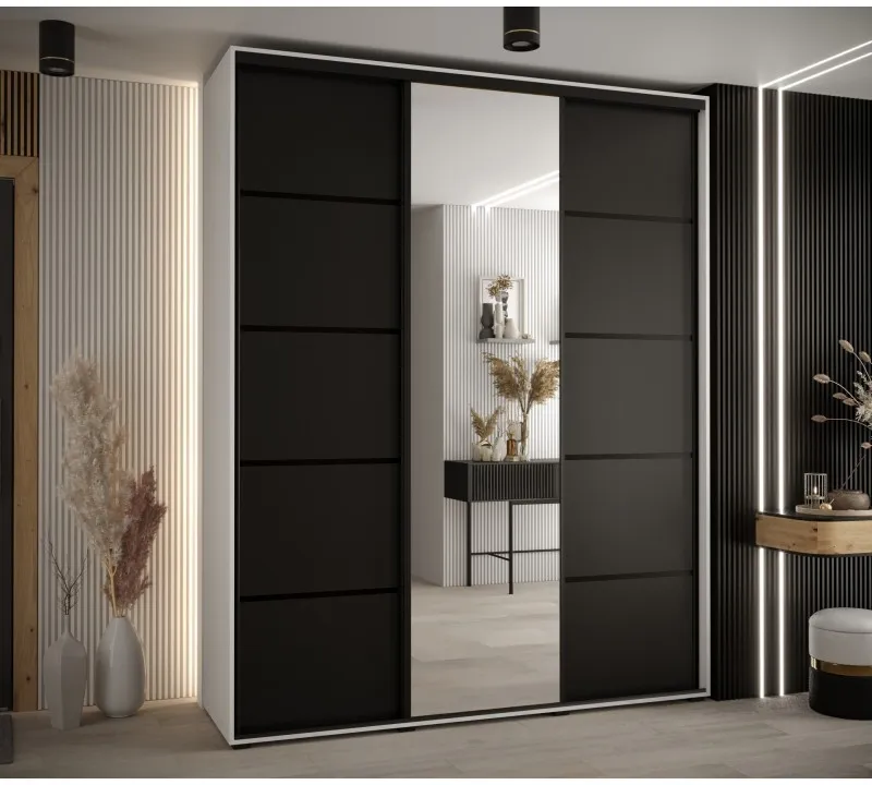 Posuvná skříň se zrcadlem Cannes 5 190 45 cm hloubky