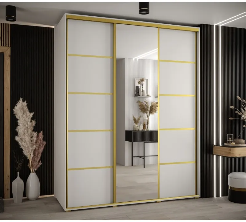 Skriňa s posuvnými dverami so zrkadlom Davos 5 190 cm 60 cm hĺbky