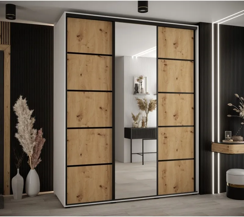 Posuvná skříň se zrcadlem Cannes 5 190 60 cm hloubky
