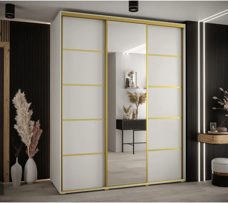 Posuvná skříň se zrcadlem Cannes 5 190 60 cm hloubky