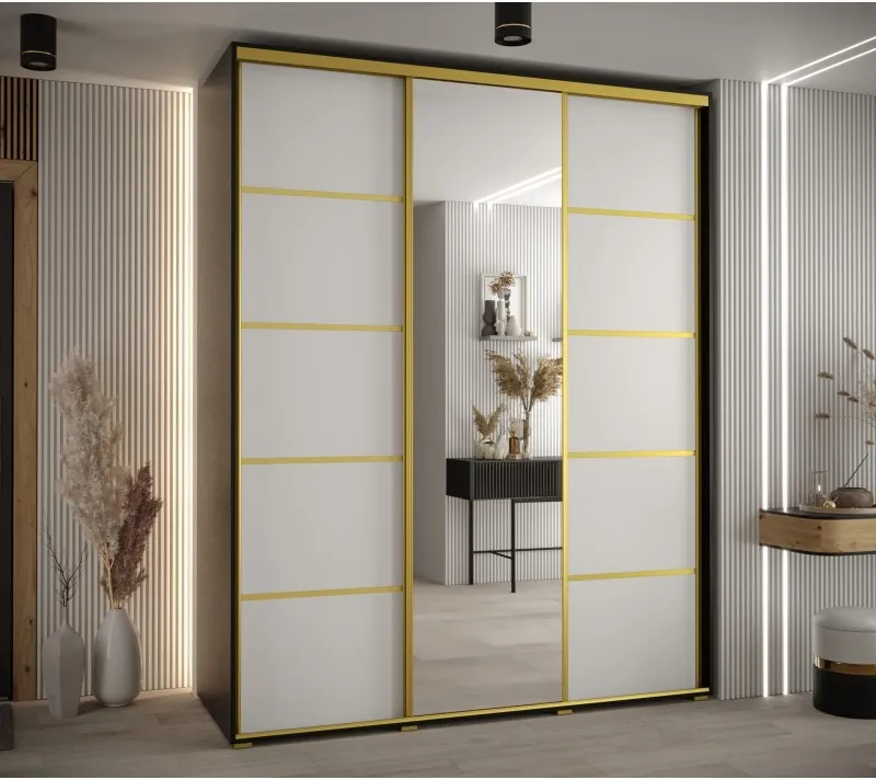 Skriňa s posuvnými dverami so zrkadlom Cannes 5 190 cm 60 cm hĺbky