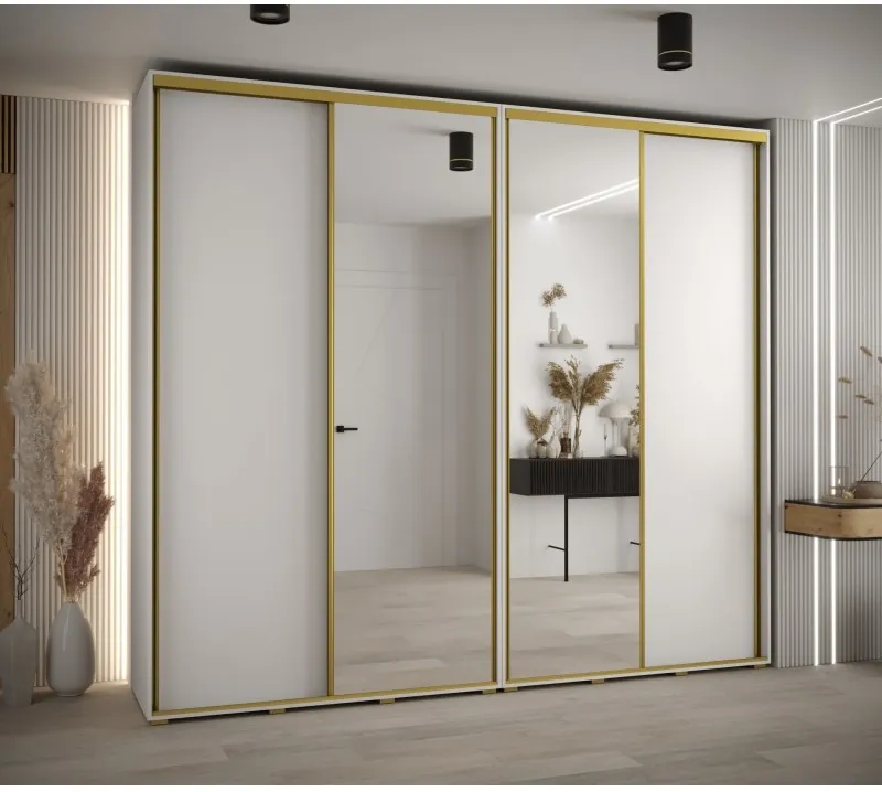 Skriňa s posuvnými dverami so zrkadlom vysoká Davos 3 270 hĺbka 45 cm