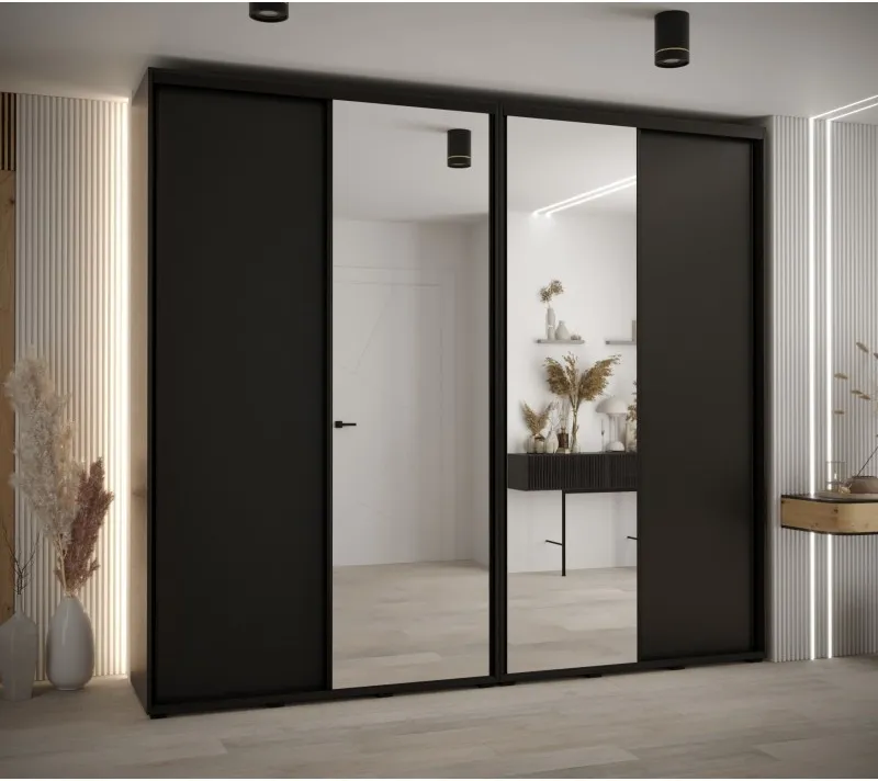 Vysoká šatní skříň s posuvnými dveřmi Davos 3 270, hloubka 45 cm, výška 235,2 cm