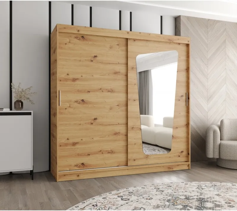Skriňa s posuvnými dverami so zrkadlom Moka 200 cm
