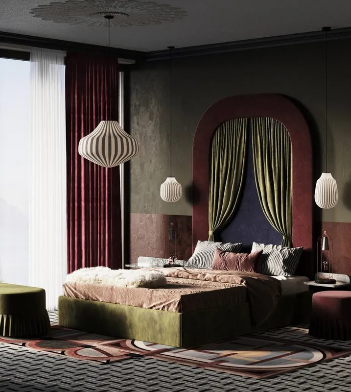Extravagantní čalouněná postel do ložnice Alice 160