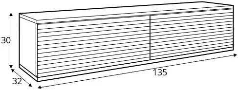 TV stolek Oro MDF 135 cm