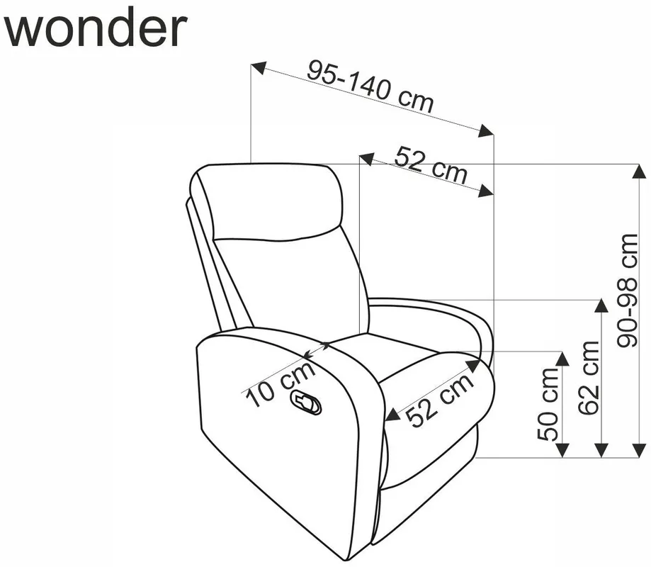 Rozkladacie kreslo Wonder s funkciou hojdania