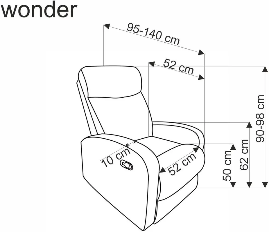 Rozkládací křeslo Wonder s funkcí houpání