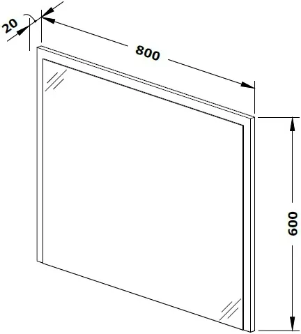 Koupelnové zrcadlo Choice 80 cm