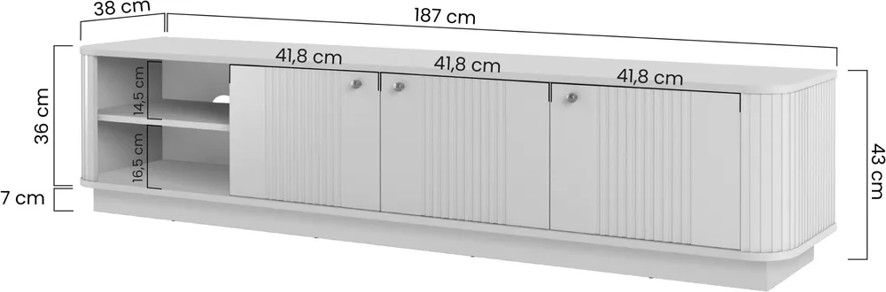 RTV skříňka Vesper 3D 187