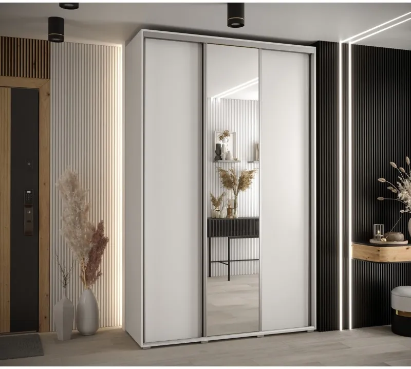 Skriňa s posuvnými dverami so zrkadlom vysoká Davos 3 160 hĺbka 45 cm