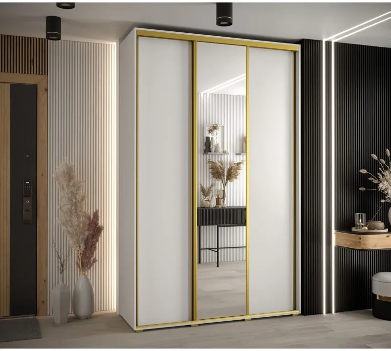 Skriňa s posuvnými dverami so zrkadlom vysoká Davos 3 160 hĺbka 45 cm