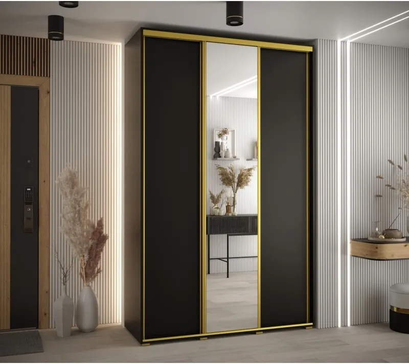 Skriňa s posuvnými dverami so zrkadlom vysoká Davos 3 160 hĺbka 45 cm