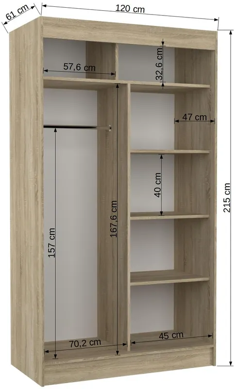 Šatní skříň Karen 120 cm