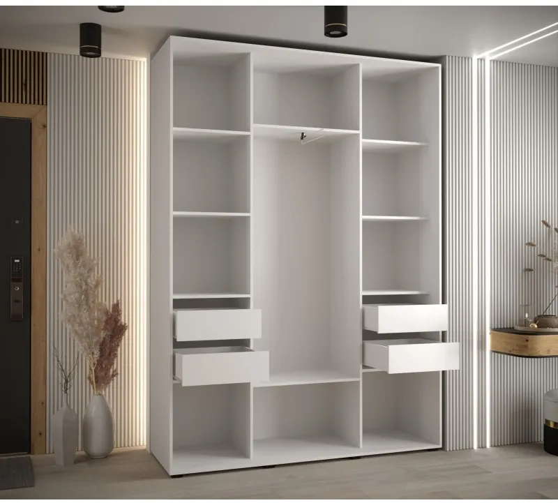 Skriňa s posuvnými dverami so zrkadlom Lanko 2 160 cm 45 cm hĺbky