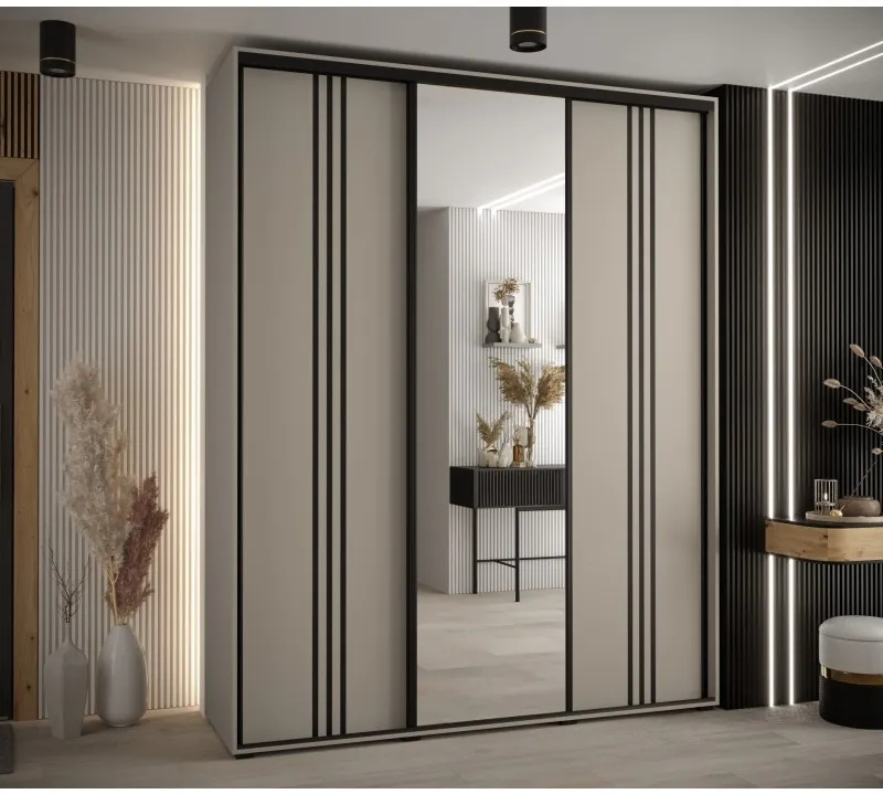 Skriňa s posuvnými dverami so zrkadlom Dakota 7 190 cm 60 cm hĺbky