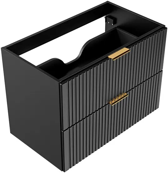 Koupelnová sestava nábytku Adel Black 80 s umyvadlem na desku