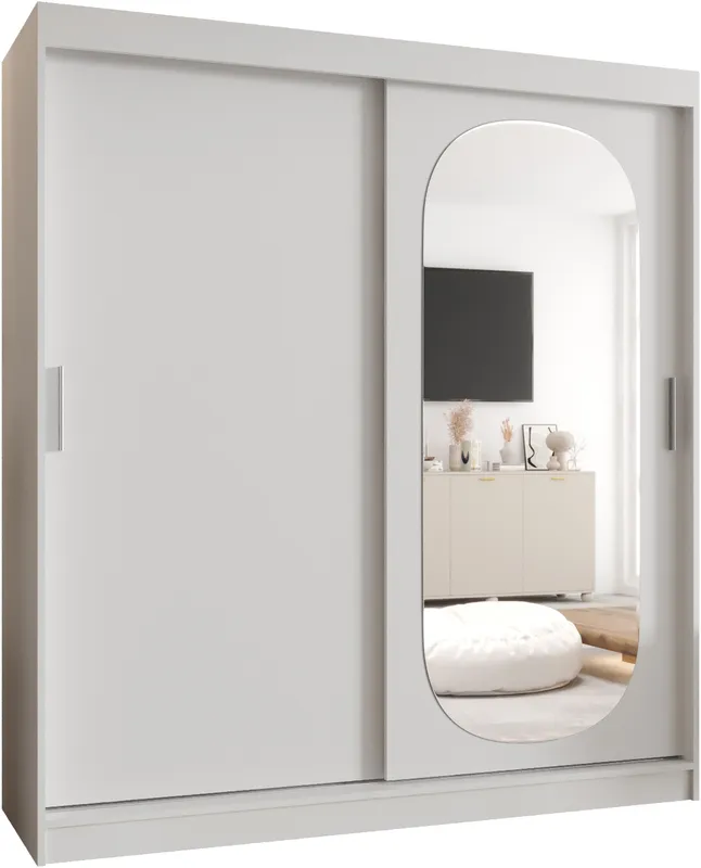 Šatní skříň s posuvnými dveřmi se zrcadlem Royal 180 cm