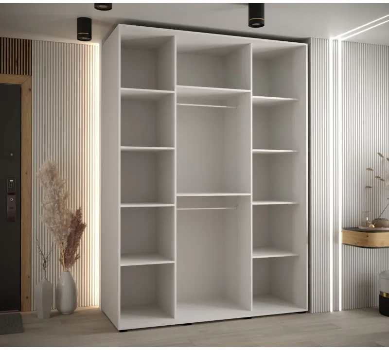 Skříň s posuvnými dveřmi a zrcadlem Davos 5 180, hloubka 60 cm