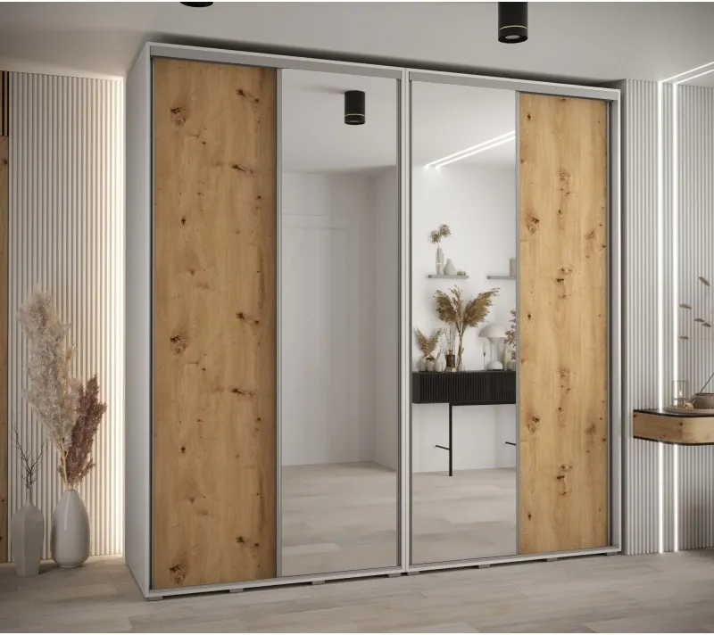 Vysoká šatní skříň s posuvnými dveřmi Davos 3 240, hloubka 60 cm, výška 235,2 cm