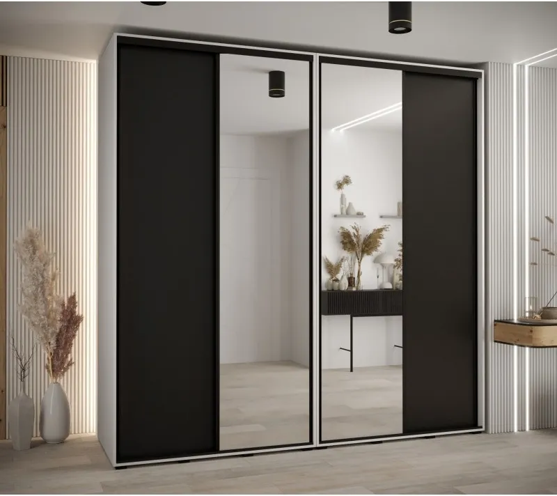 Vysoká šatní skříň s posuvnými dveřmi Davos 3 240, hloubka 60 cm, výška 235,2 cm