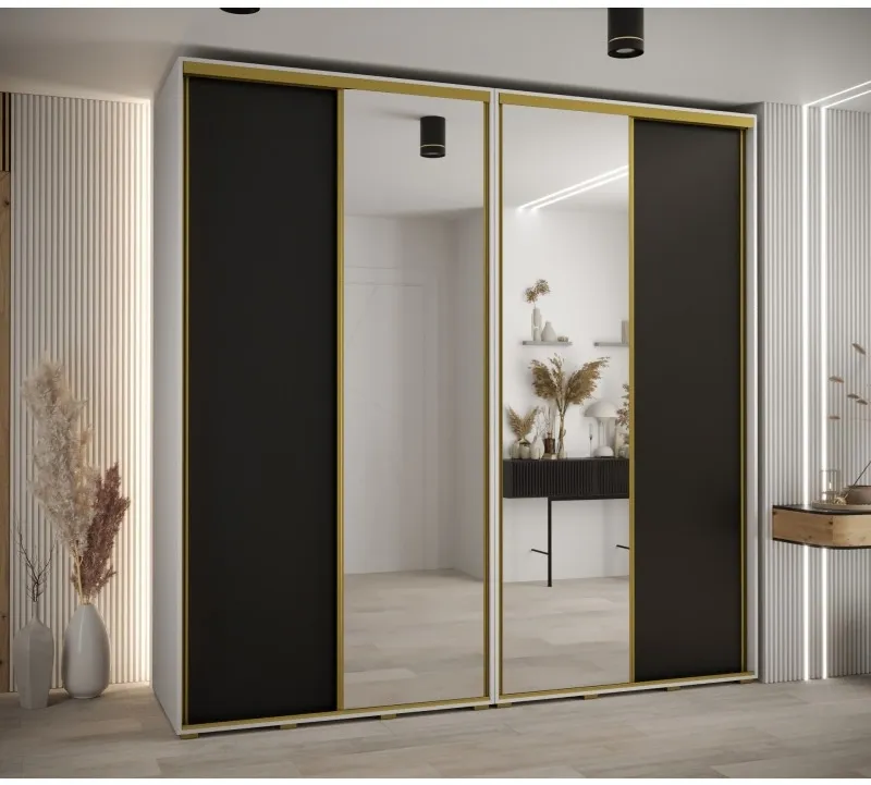 Skriňa s posuvnými dverami so zrkadlom vysoká Davos 3 240 hĺbka 60 cm