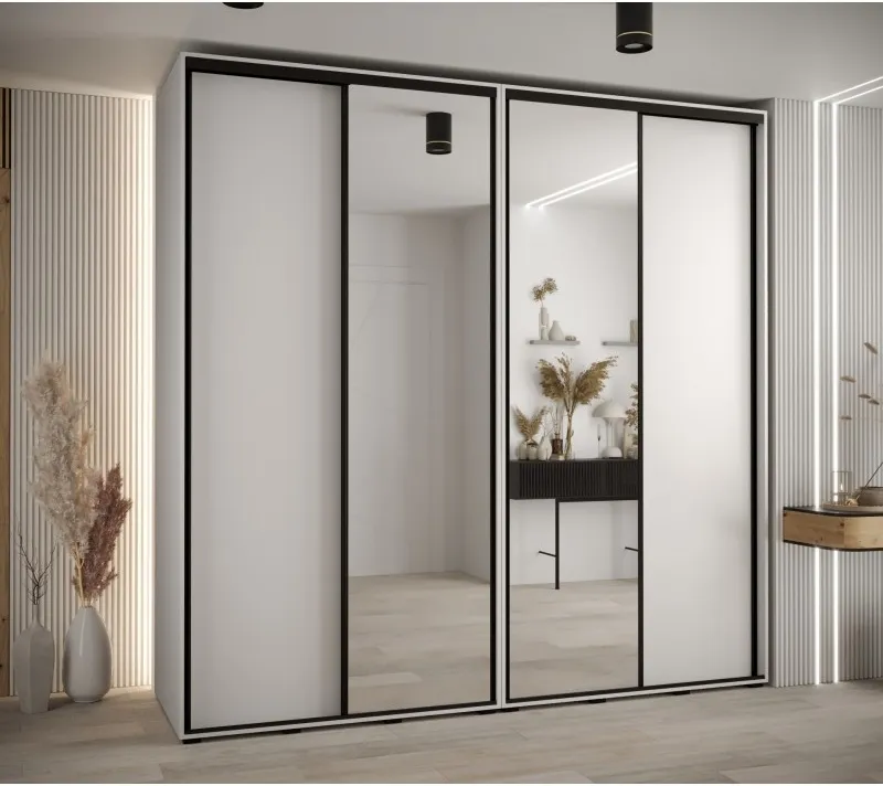 Vysoká šatní skříň s posuvnými dveřmi Davos 3 240, hloubka 60 cm, výška 235,2 cm