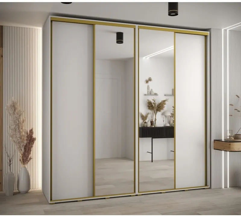 Skriňa s posuvnými dverami so zrkadlom vysoká Davos 3 240 hĺbka 60 cm