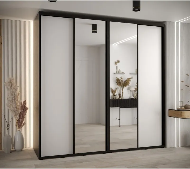 Vysoká šatní skříň s posuvnými dveřmi Davos 3 240, hloubka 60 cm, výška 235,2 cm