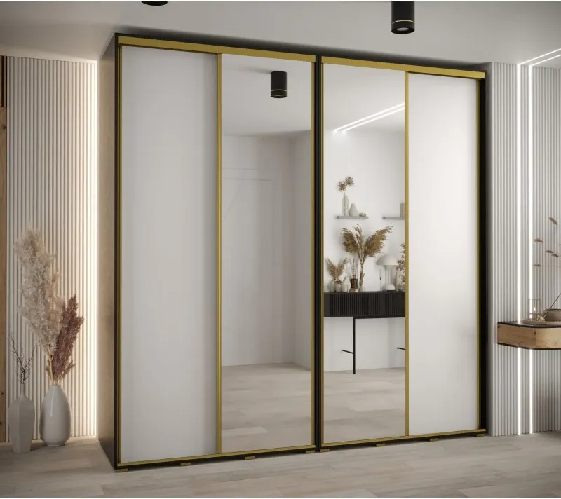 Vysoká šatní skříň s posuvnými dveřmi Davos 3 240, hloubka 60 cm, výška 235,2 cm