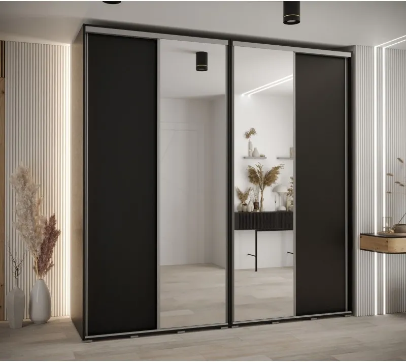 Vysoká šatní skříň s posuvnými dveřmi Davos 3 240, hloubka 60 cm, výška 235,2 cm