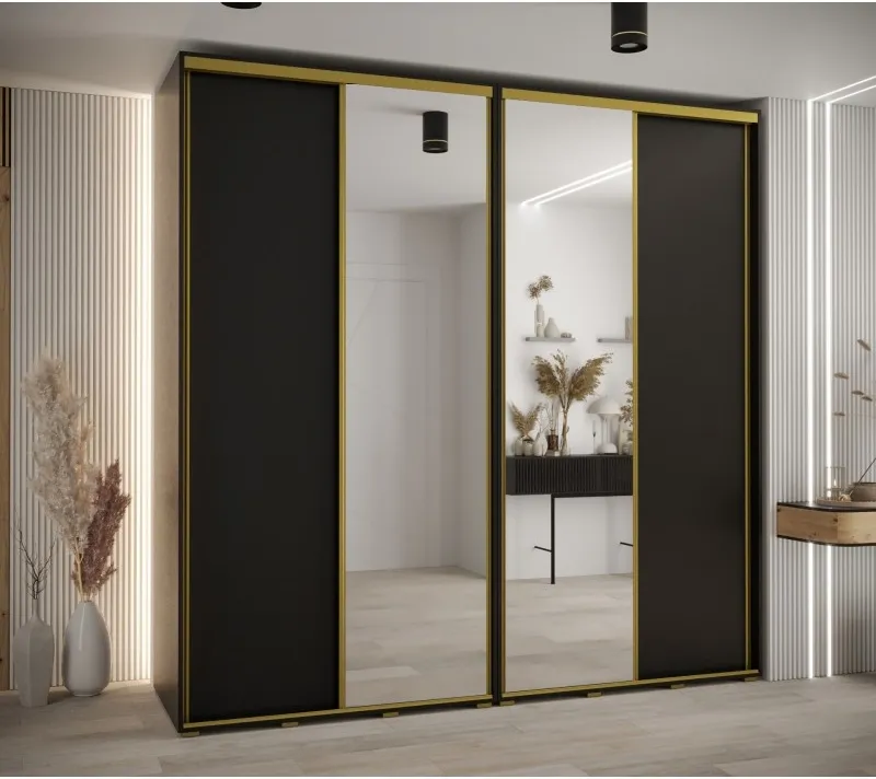 Vysoká šatní skříň s posuvnými dveřmi Davos 3 240, hloubka 60 cm, výška 235,2 cm