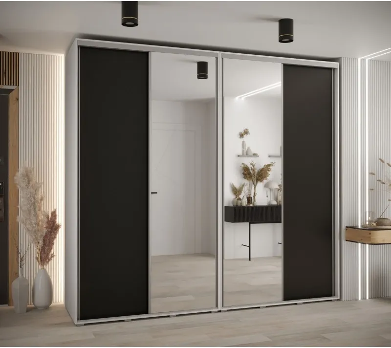 Szafa przesuwna z lustrem wysoka Davos 3 260 głębokość 60 cm