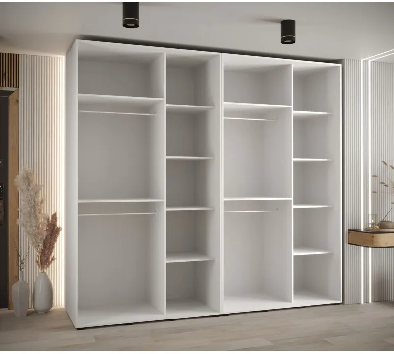 Vysoká šatní skříň s posuvnými dveřmi Davos 3 260, hloubka 60 cm, výška 235,2 cm