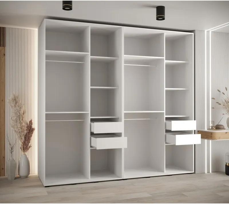 Szafa przesuwna z lustrem wysoka Davos 3 260 głębokość 60 cm