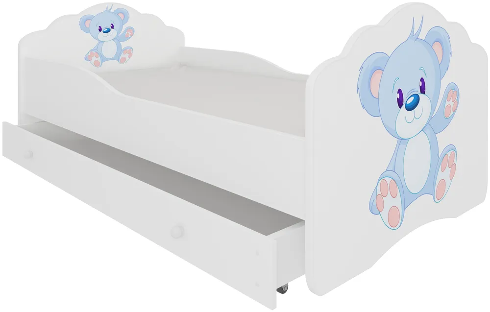 Posteľ s matracom a zásuvkou Casimo Blue Bear 160