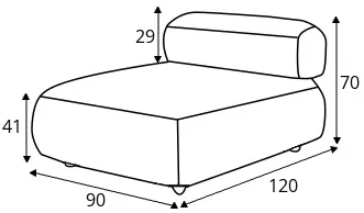 Modul s opěradlem 120x90 GirO