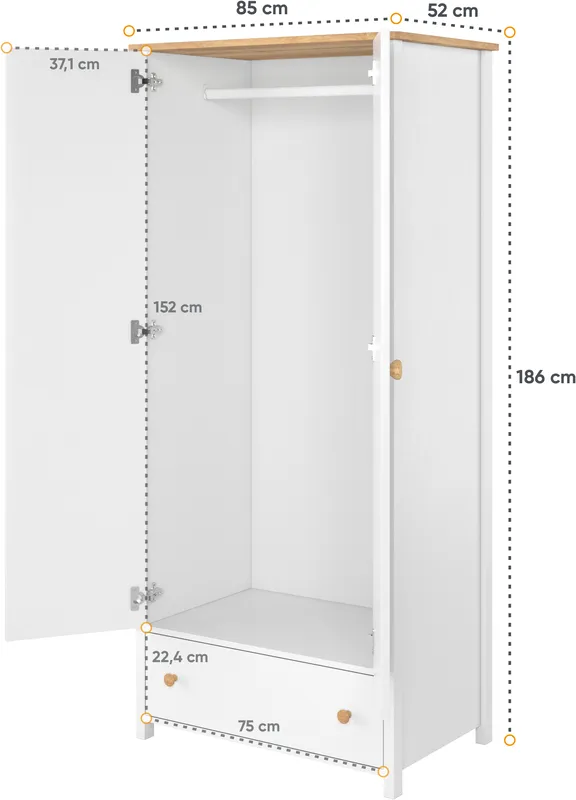 Šatní skříň Story 85 cm