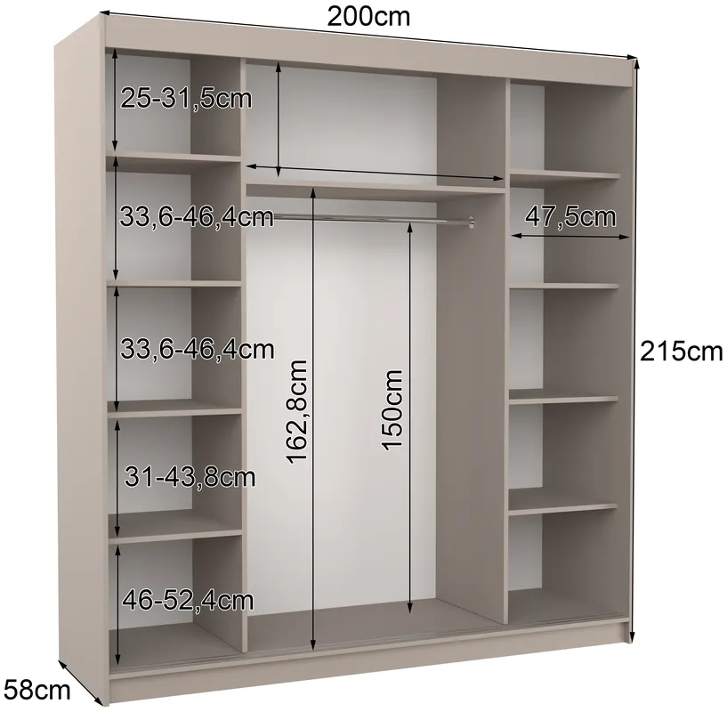 Skriňa Terecia 200 cm