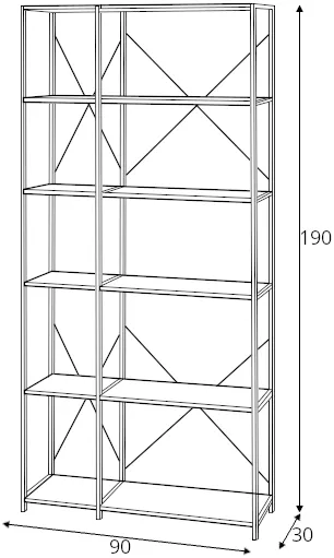 Velký otevřený regál REG-19