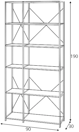 Veľký otvorený regál REG-19