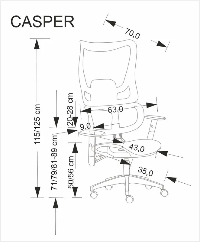 Fotel obrotowy Casper
