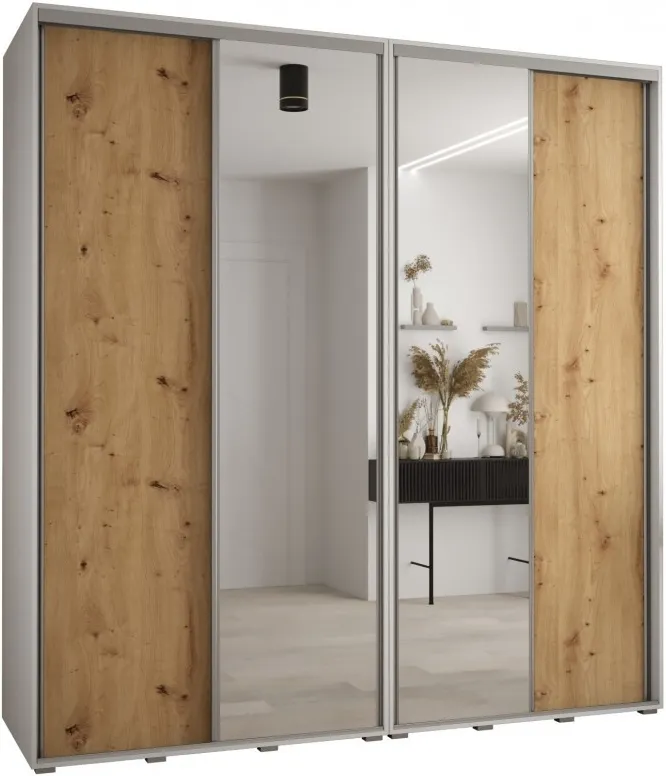 Vysoká šatní skříň s posuvnými dveřmi Davos 3 230, hloubka 60 cm, výška 235,2 cm