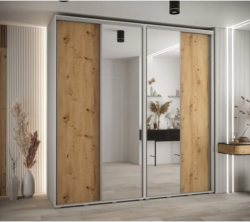 Szafa przesuwna z lustrem wysoka Davos 3 230 głębokość 60 cm